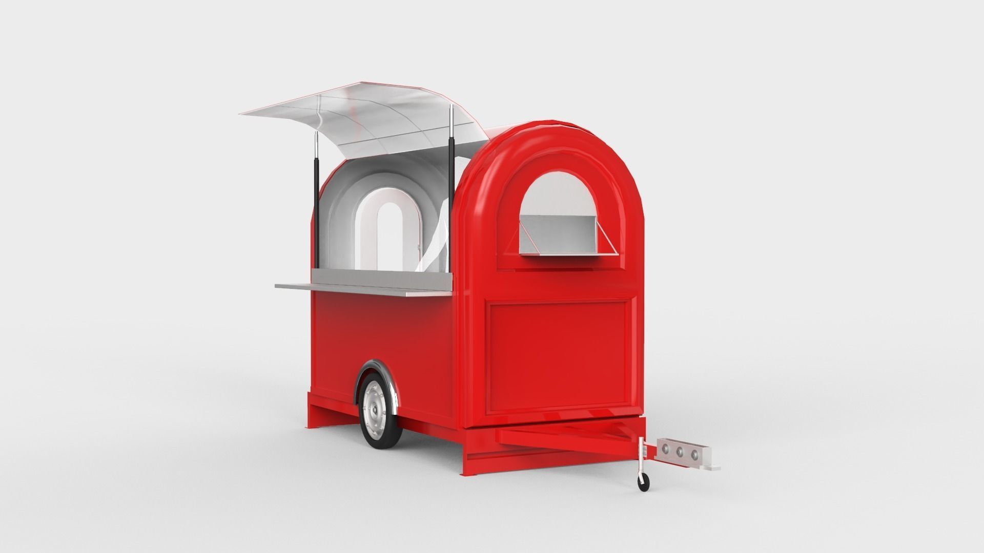 Camper Food Cart 3D model_2