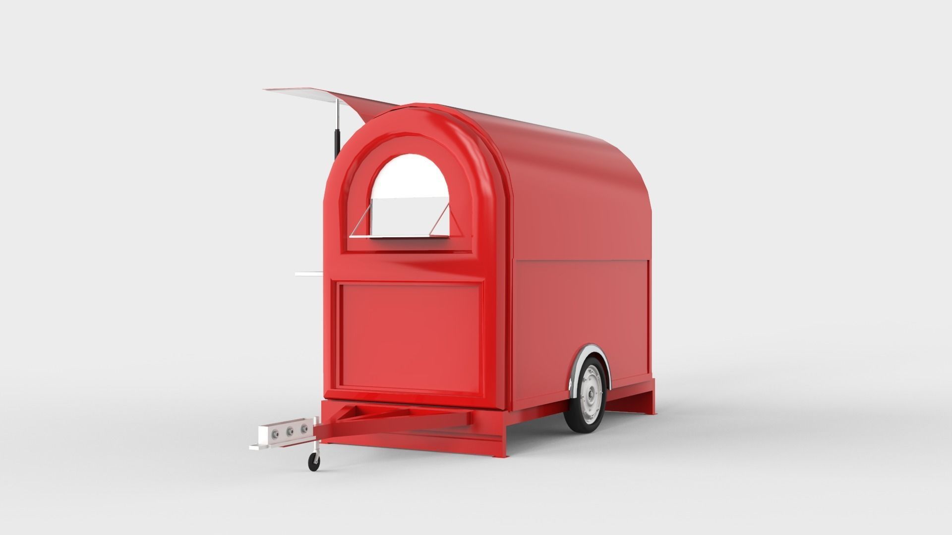 Camper Food Cart 3D model_3