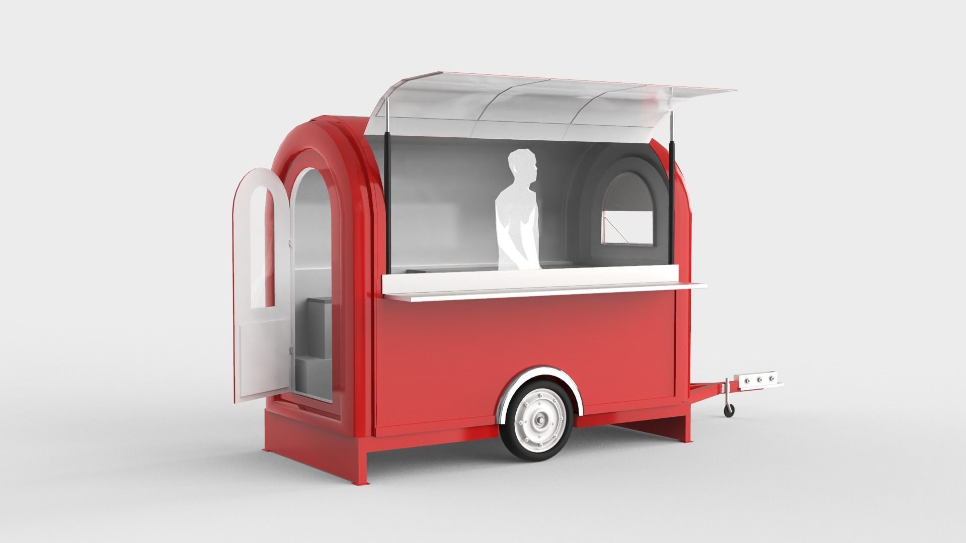 Camper Food Cart 3D model_6