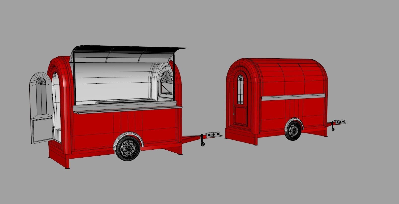 Camper Food Cart 3D model_17