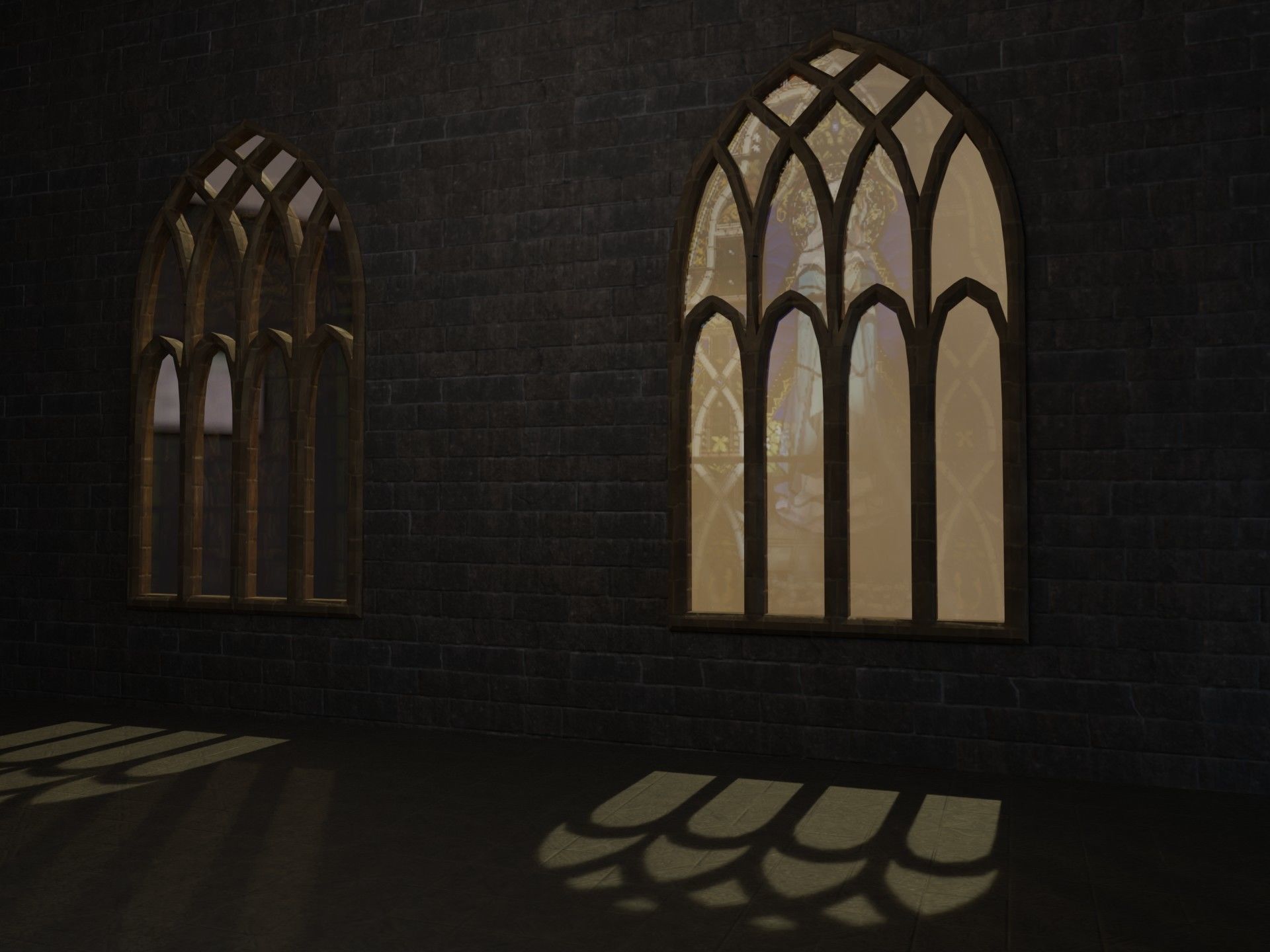 Gothic Church Low-poly 3D model_13