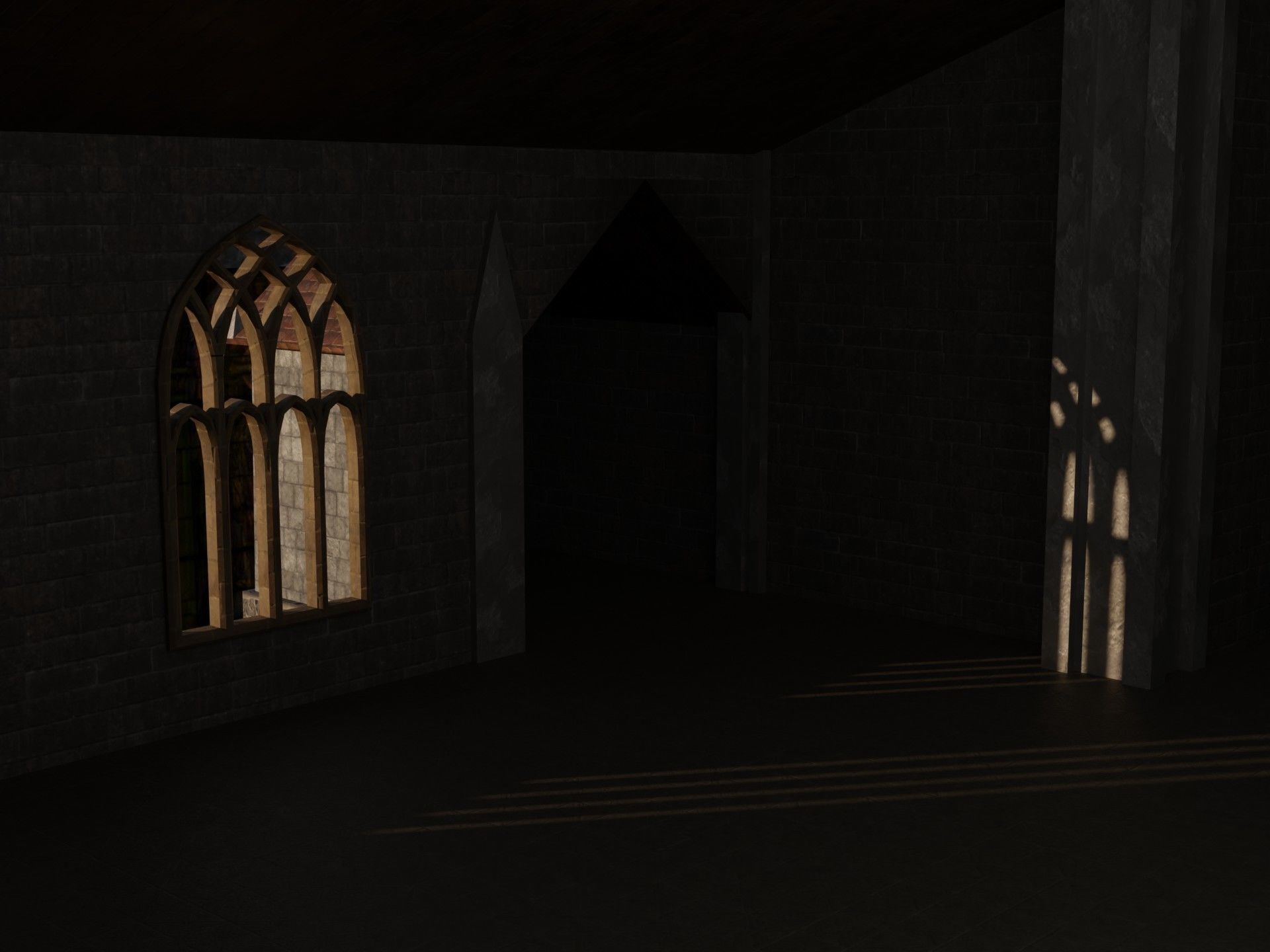 Gothic Church Low-poly 3D model_14