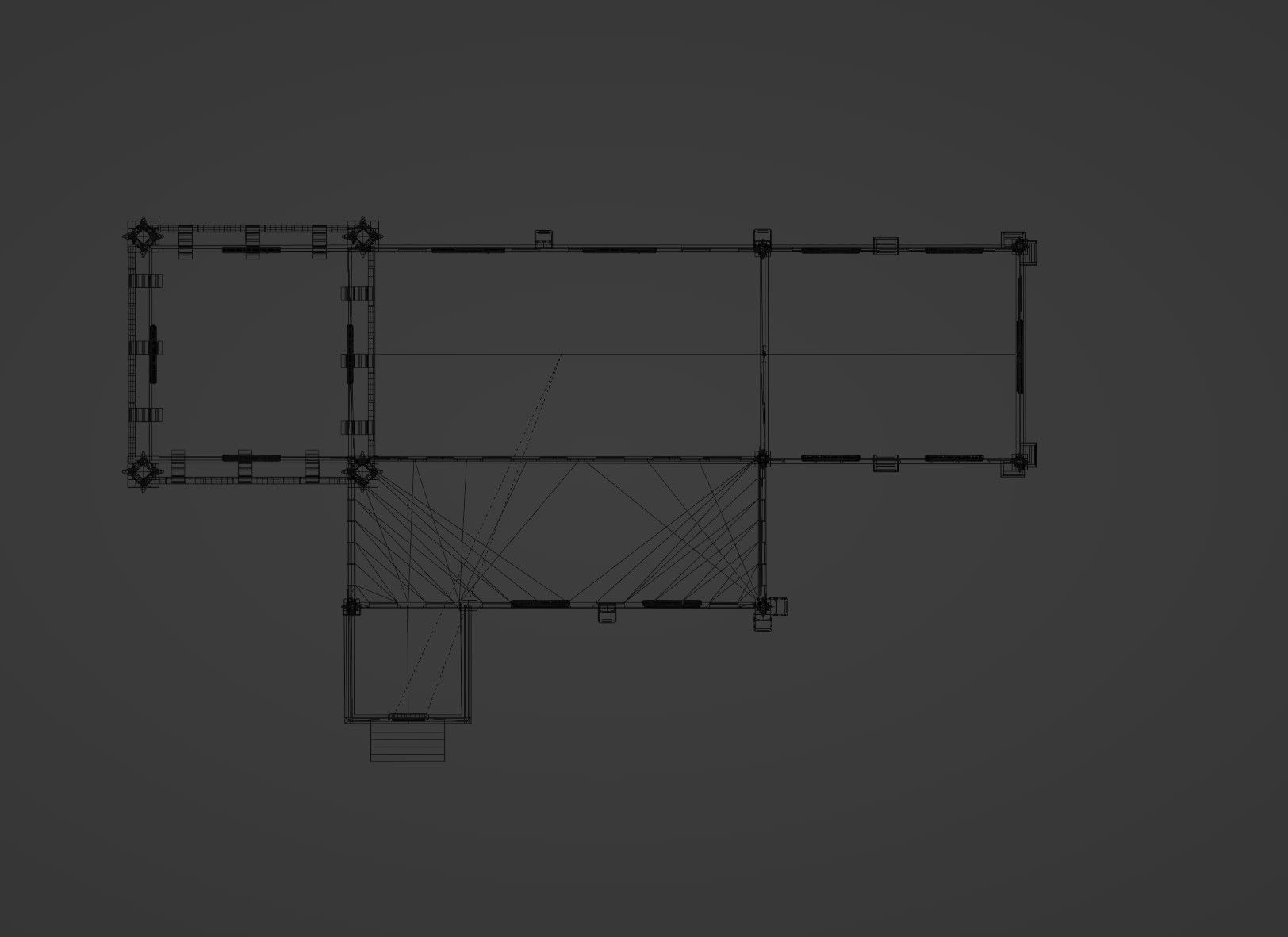 Gothic Church Low-poly 3D model_29