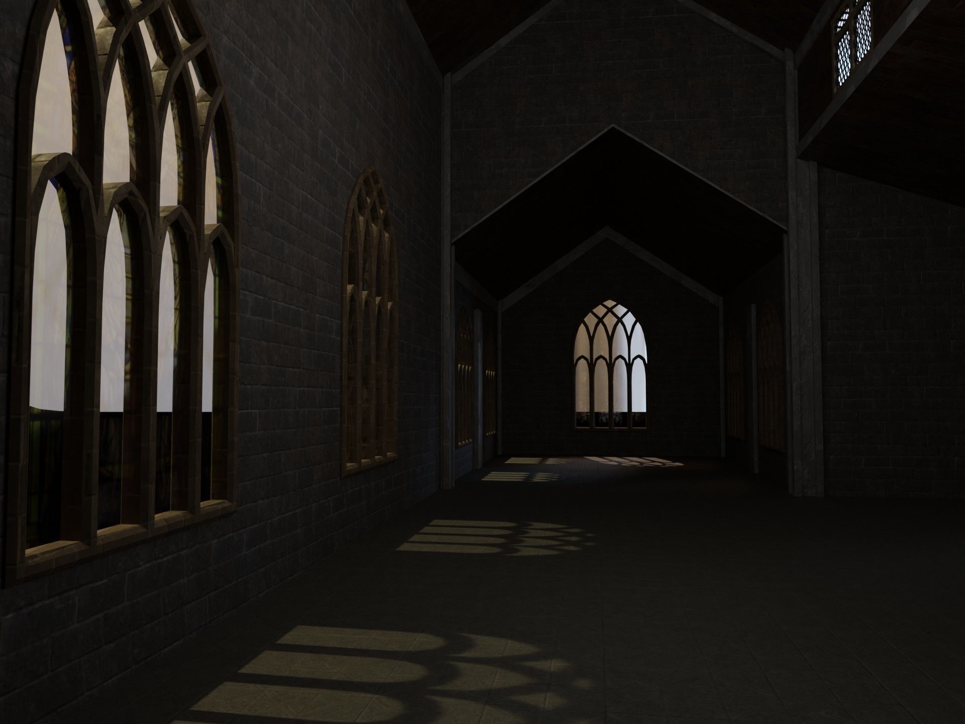 Gothic Church Low-poly 3D model_18