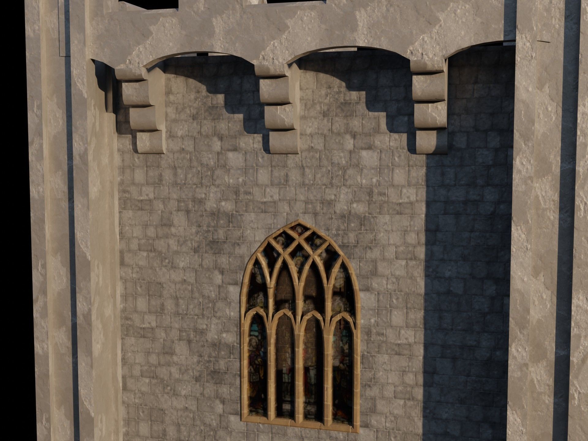 Gothic Church Low-poly 3D model_23