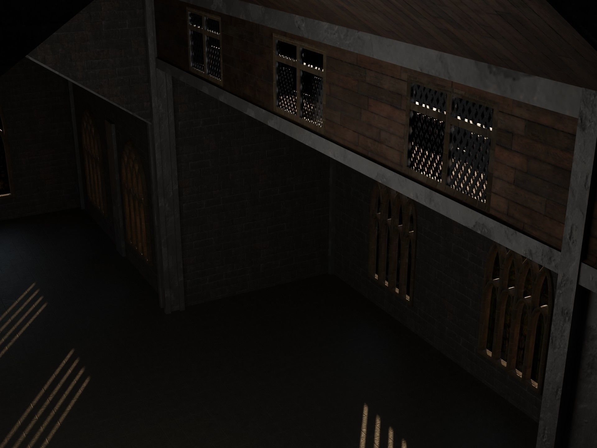 Gothic Church Low-poly 3D model_12