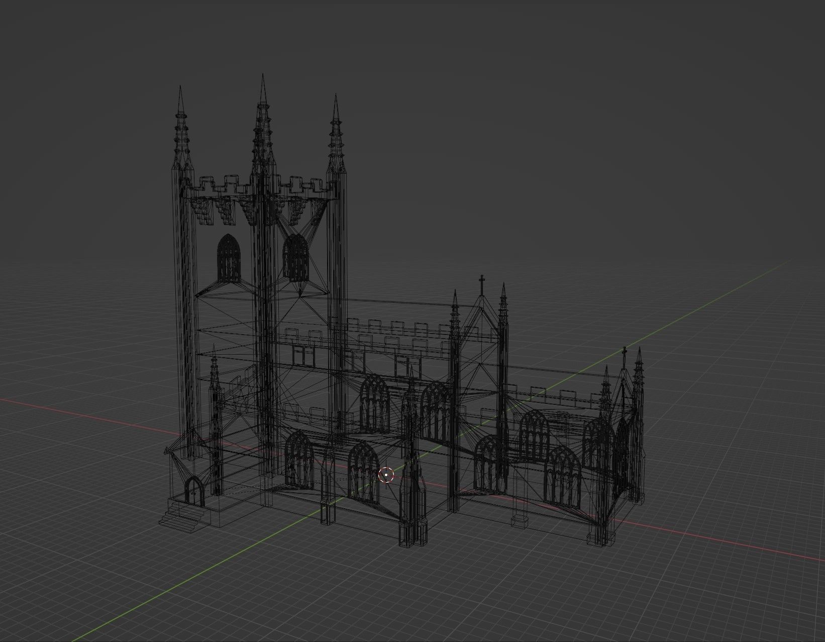Gothic Church Low-poly 3D model_31