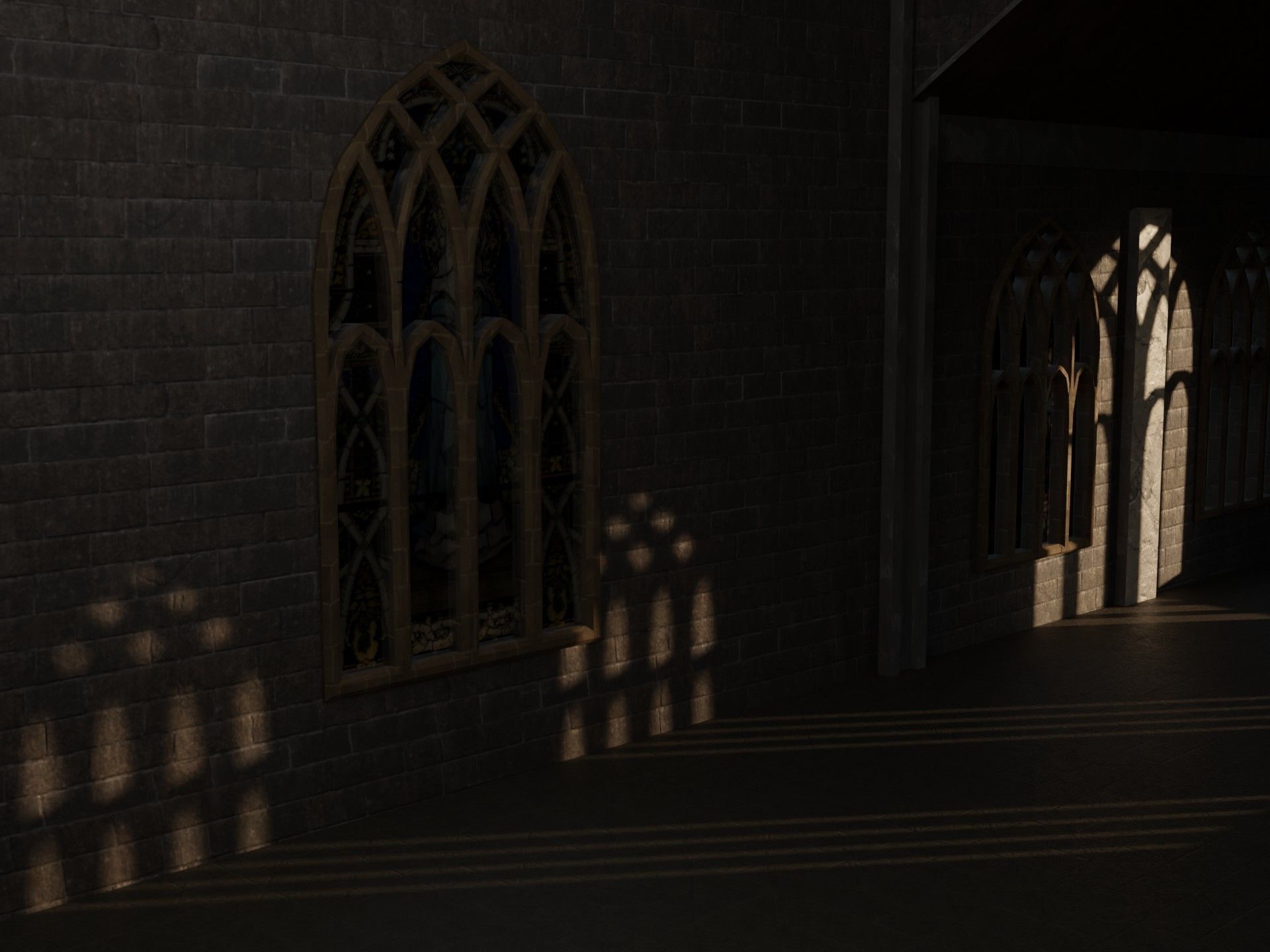 Gothic Church Low-poly 3D model_16