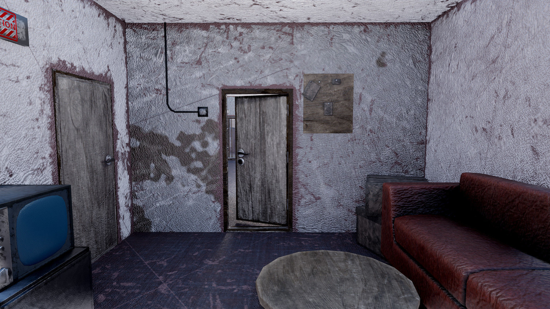 Abandoned Petrol Station Low-poly 3D model_14