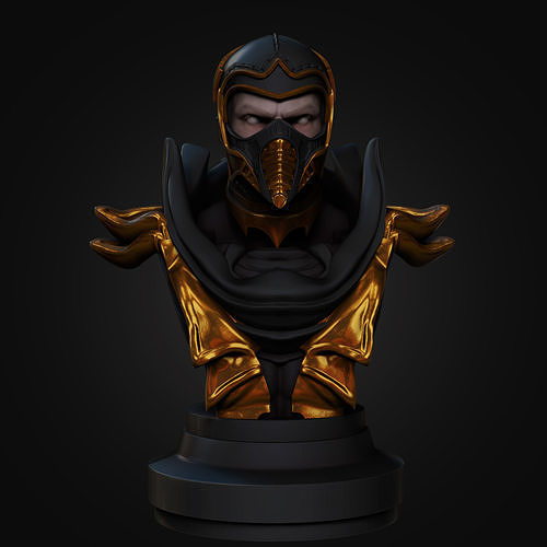 Scorpion Bust Mortal Kombat 3D print model