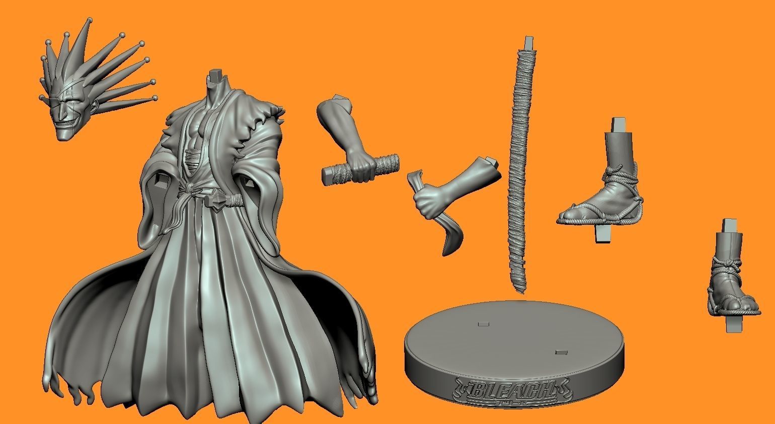 Zaraki Kenpachi Bleach 3D print model_9