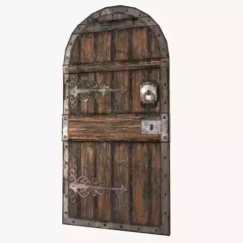 Medieval Castle Door - Dungeon Door - PBR 4k Low Poly