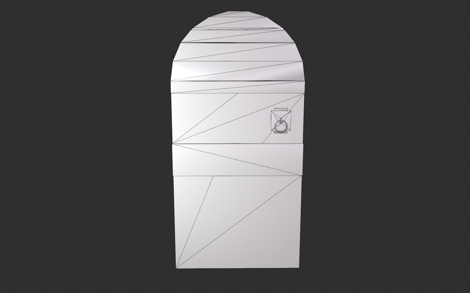 Medieval Castle Door 3 - Dungeon Door - PBR 4k Low Poly Low-poly 3D model_6