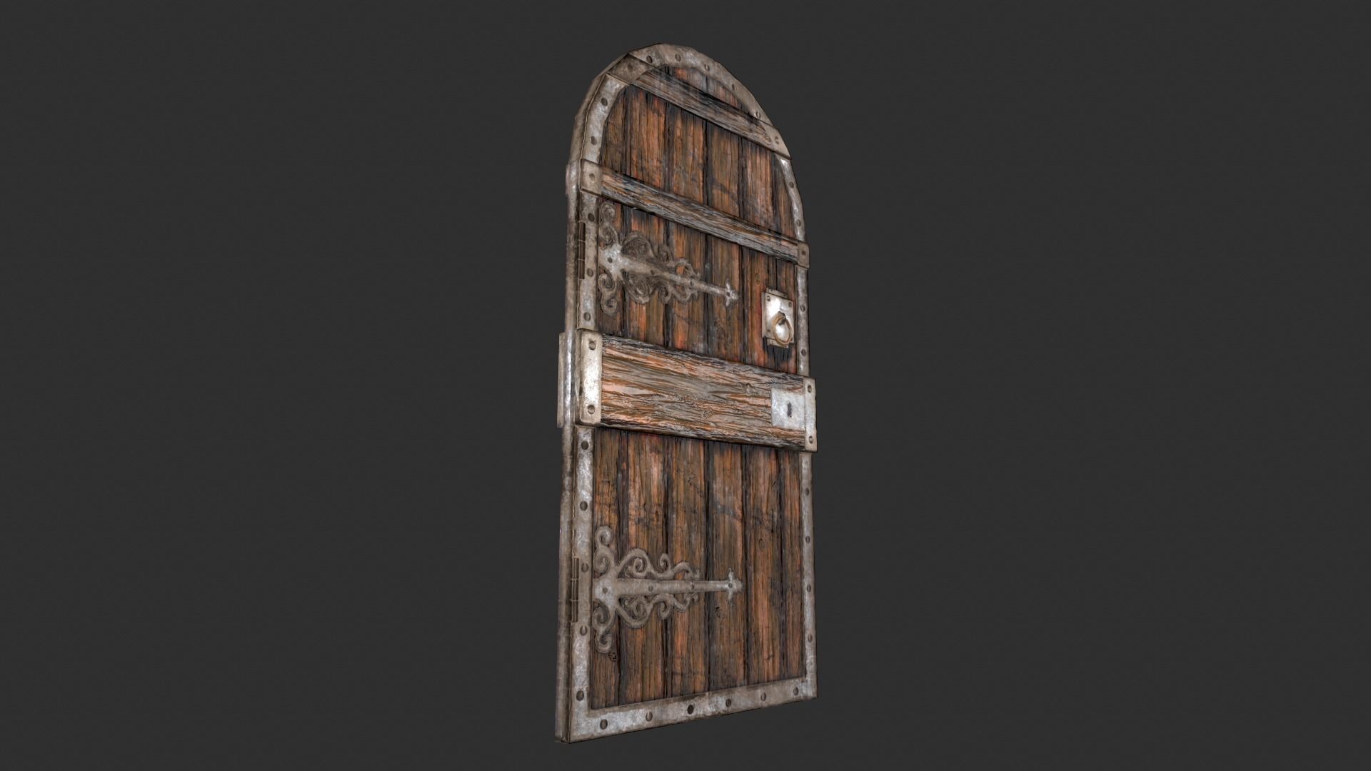 Medieval Castle Door PACK - Dungeon Door - PBR 4k Low Poly Low-poly 3D model_3