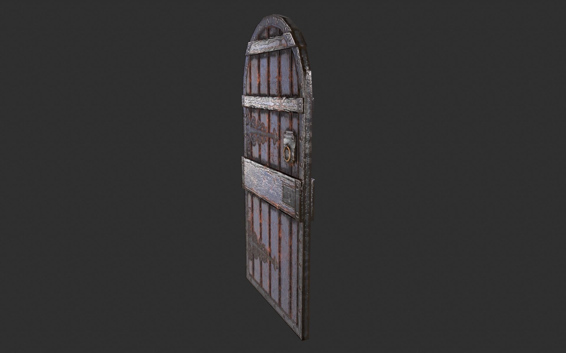 Medieval Castle Door PACK - Dungeon Door - PBR 4k Low Poly Low-poly 3D model_13