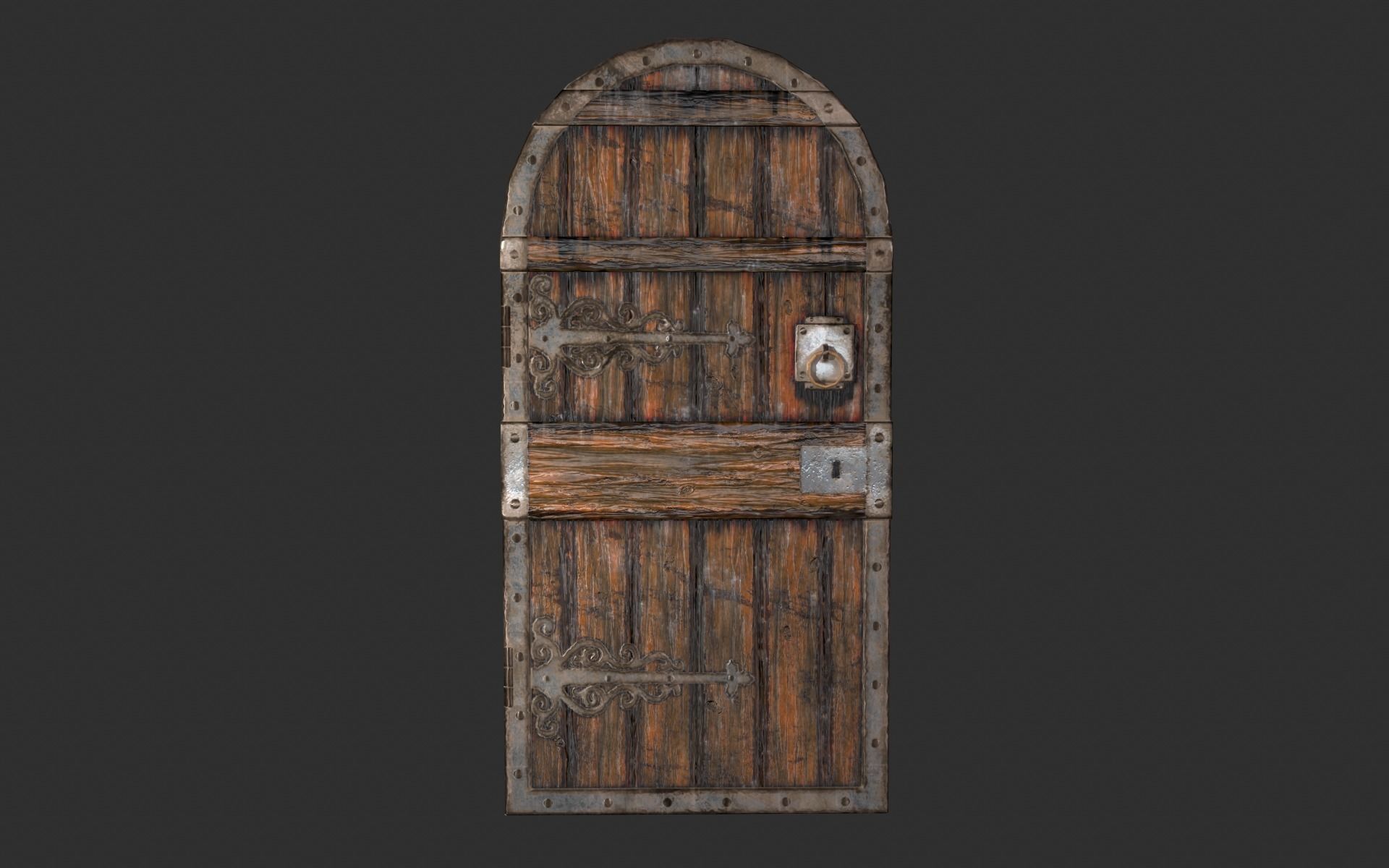Medieval Castle Door PACK - Dungeon Door - PBR 4k Low Poly Low-poly 3D model_2