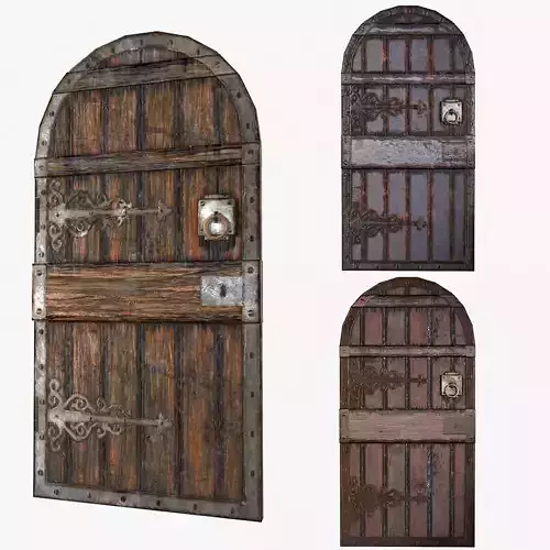 Medieval Castle Door PACK - Dungeon Door - PBR 4k Low Poly