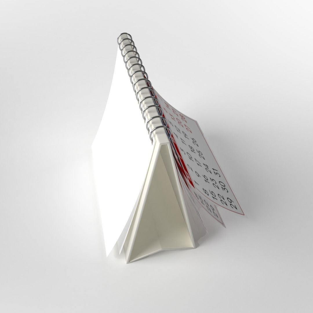 Table Calendar Free 3D model_2