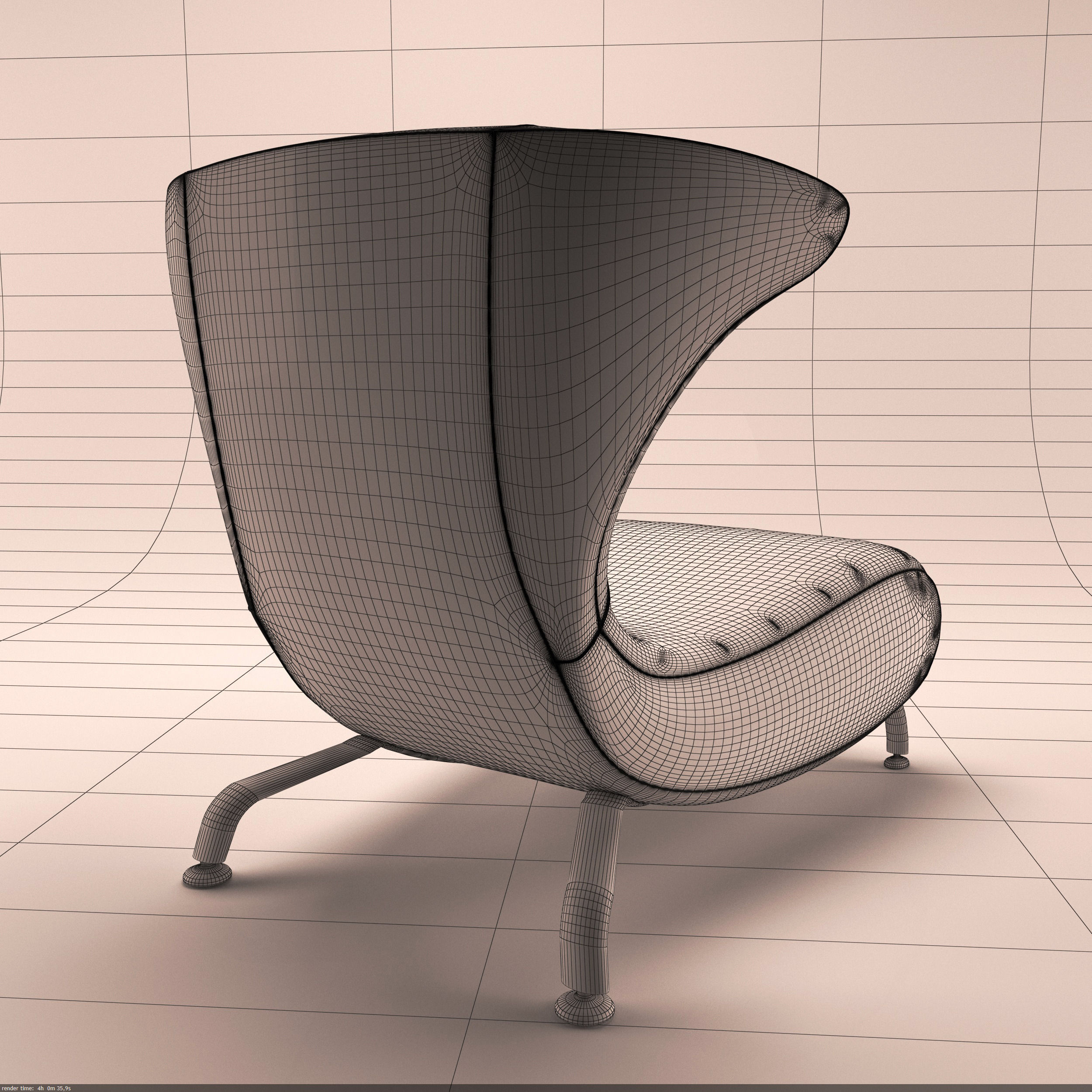 Armchair Giovannetti 3D model_8