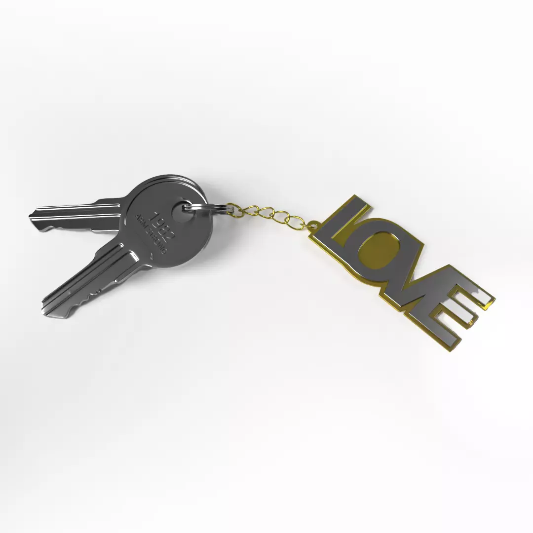 Keys with attachments 3D model Free 3D model_0