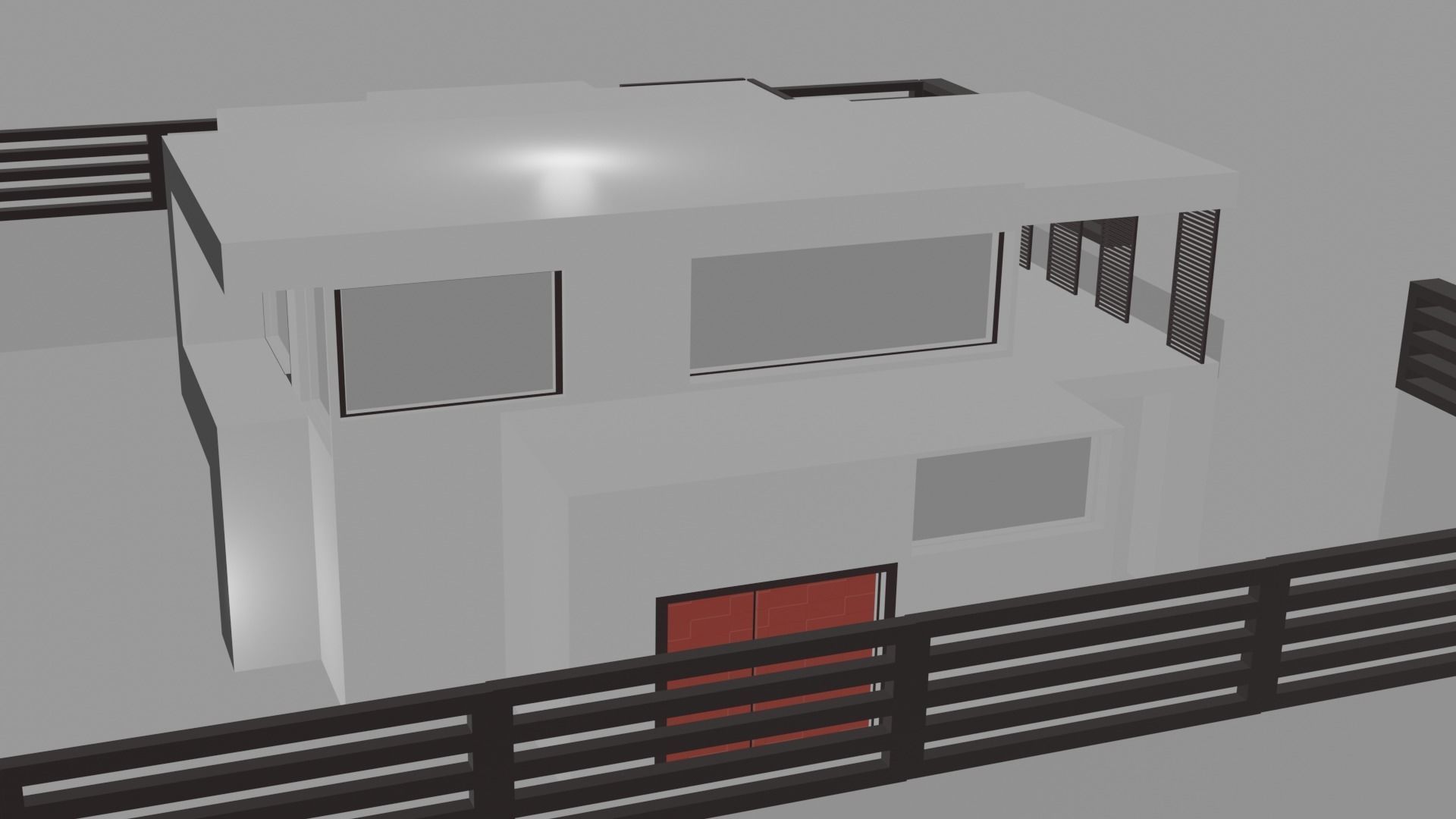 1321343 house with balcony Low-poly 3D model_2