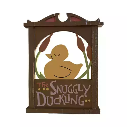 Snuggly duckling sign from tangled 3D print model
