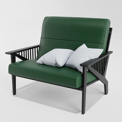 Accent chair  Low-poly 3D model