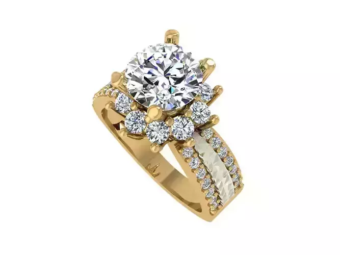 ring diamond design 3D