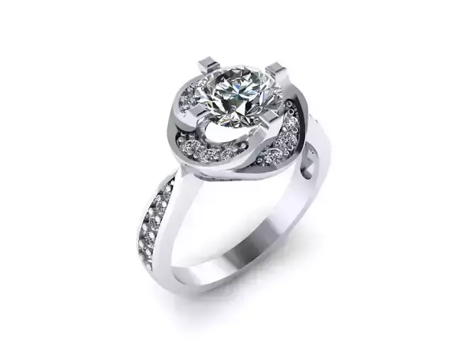 ring diamond 3D