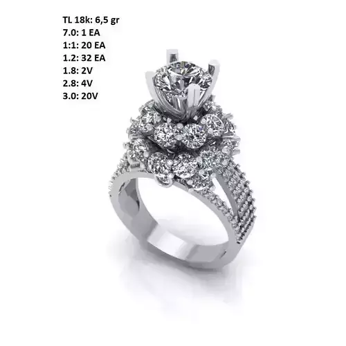 ring diamond 3D