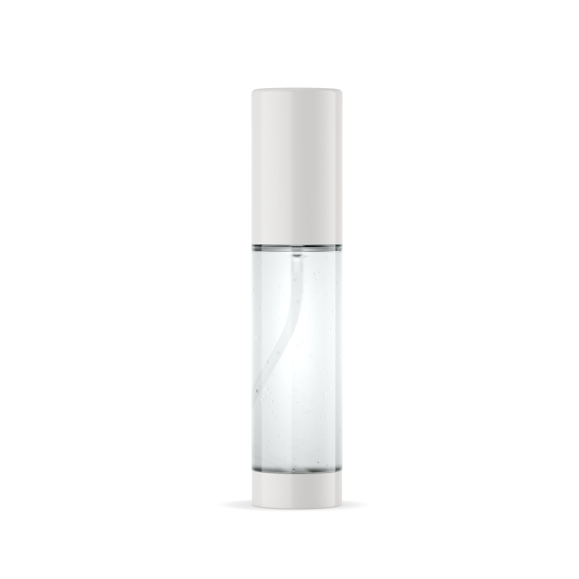 Cosmetic bottle with pump 3D model_1