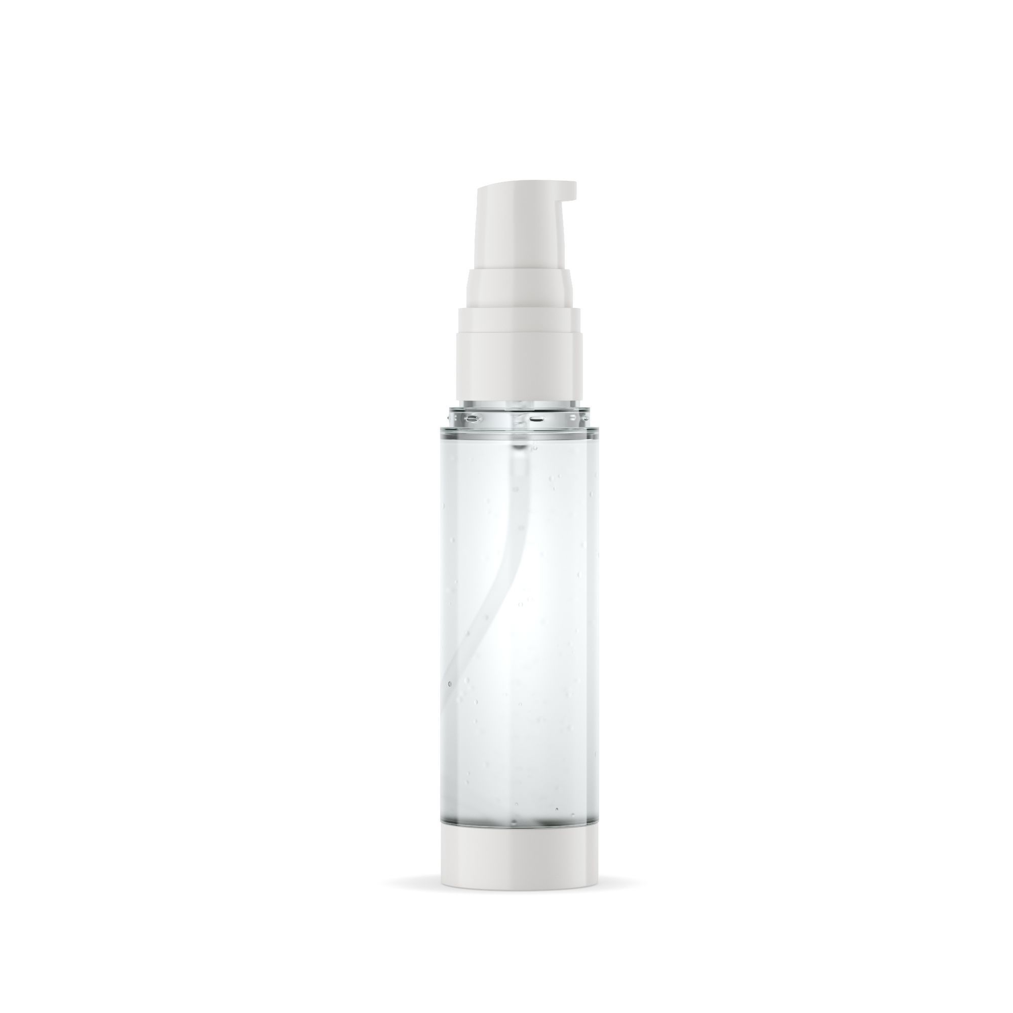 Cosmetic bottle with pump 3D model_2