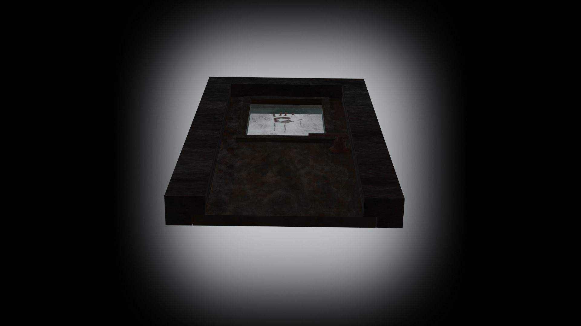 horror door Low-poly 3D model_5