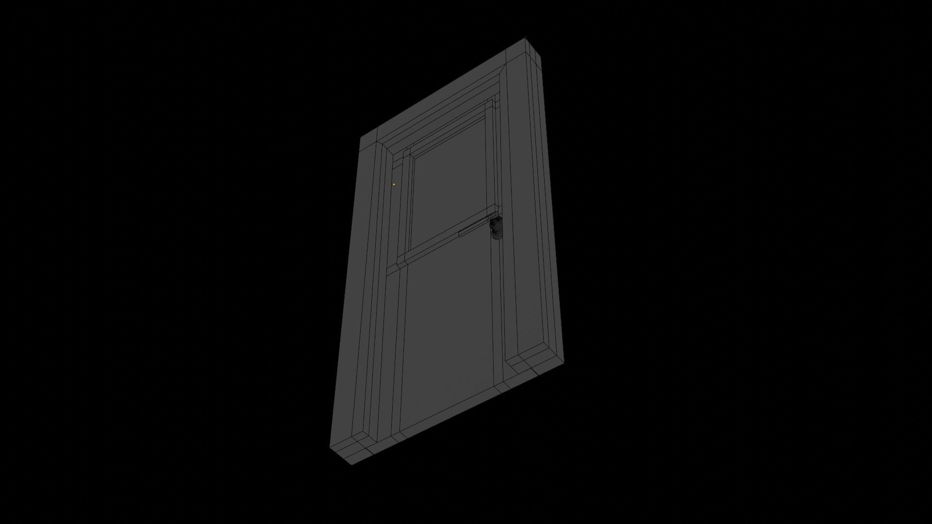 horror door Low-poly 3D model_12