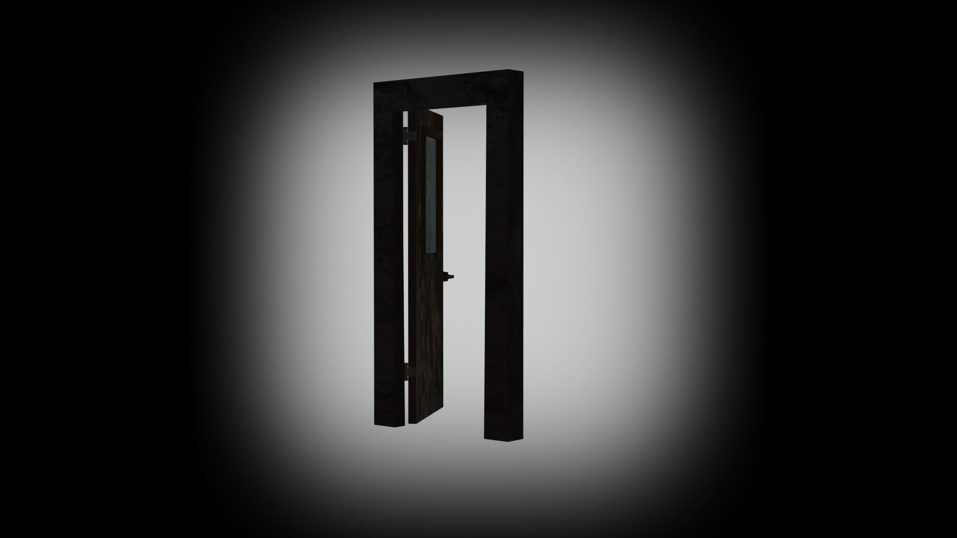 horror door Low-poly 3D model_8