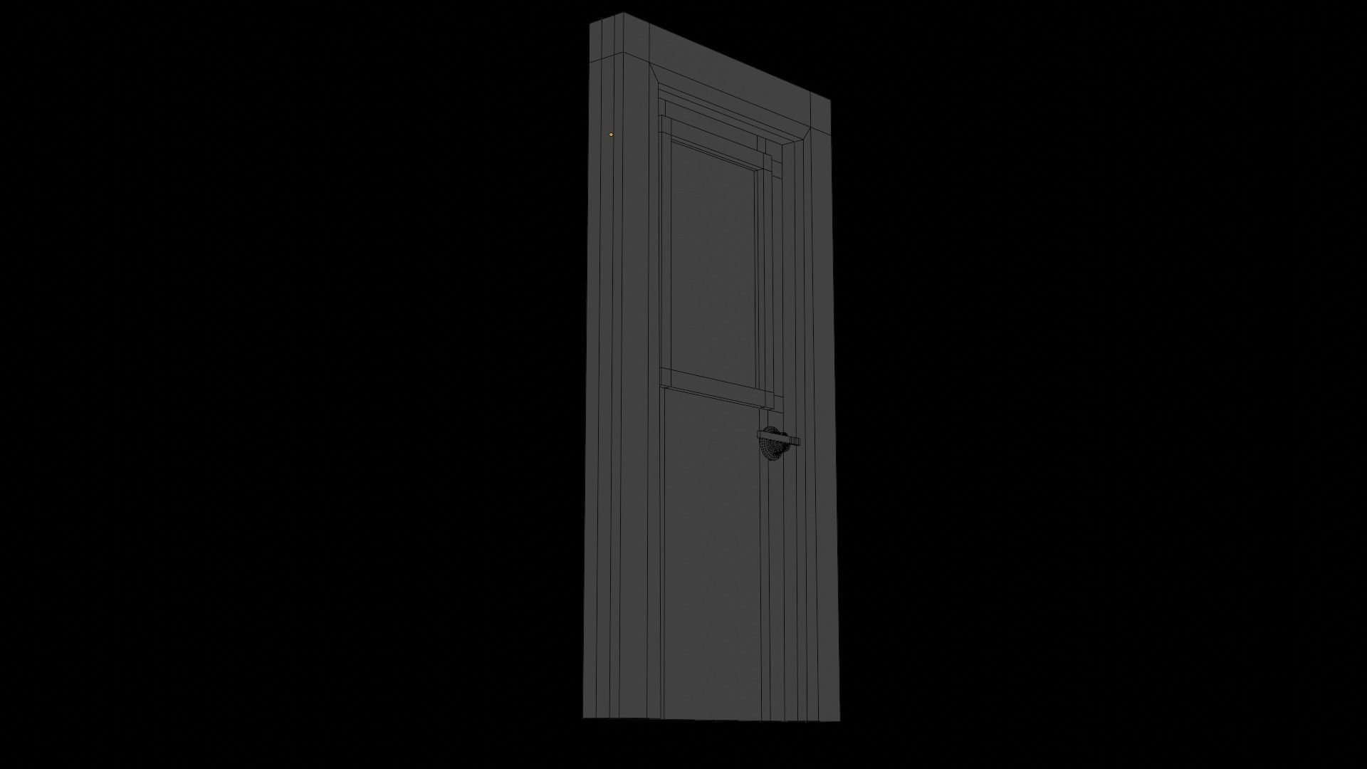 horror door Low-poly 3D model_11