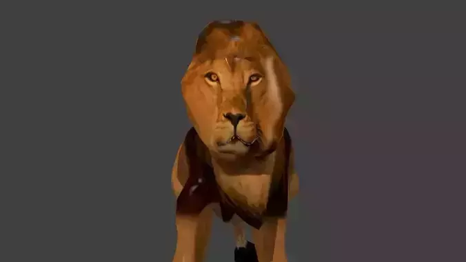 Lion 3d running
