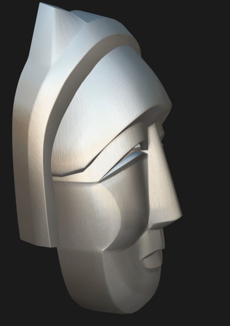 Gaksital - Korean Traditional Mask Low-poly 3D model_1