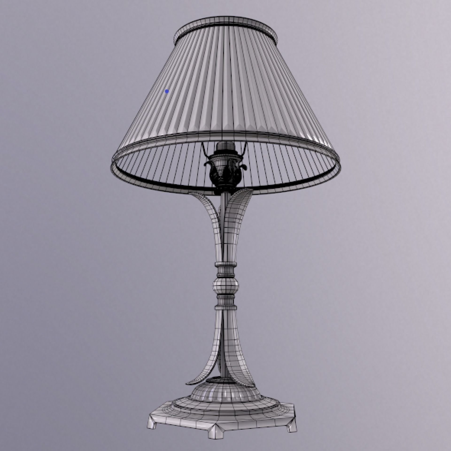 Antique  Table lamp PBR Lowpoly Low-poly 3D model_8