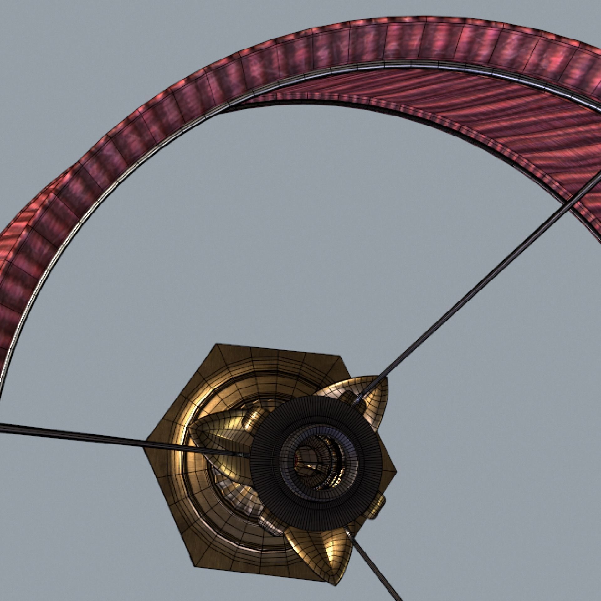 Antique  Table lamp PBR Lowpoly Low-poly 3D model_7