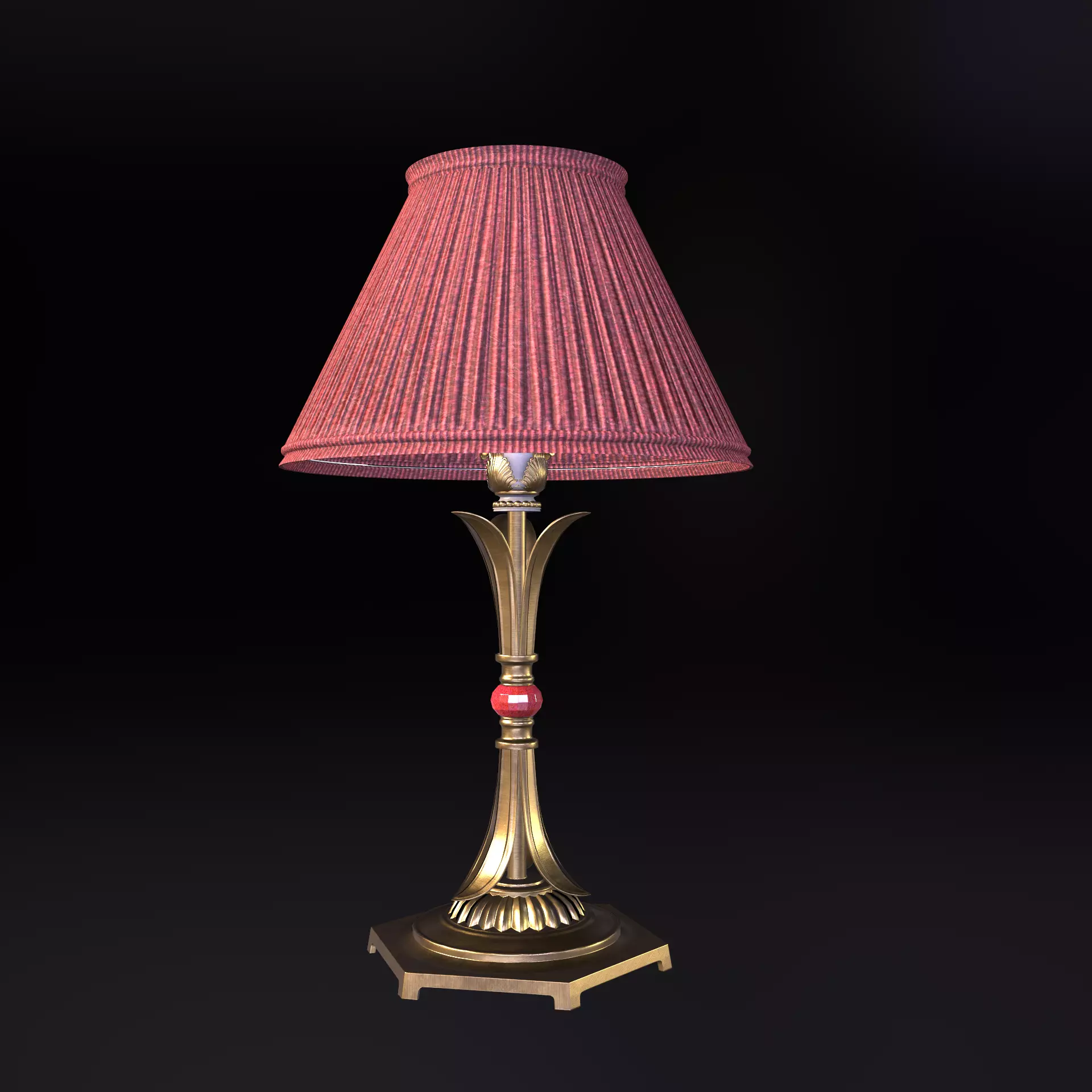 Antique  Table lamp PBR Lowpoly Low-poly 3D model_0