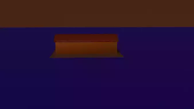 garage boat in water Low-poly 3D model