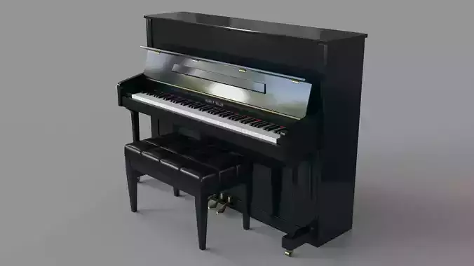 Henry F Miller Upright Piano 3D model