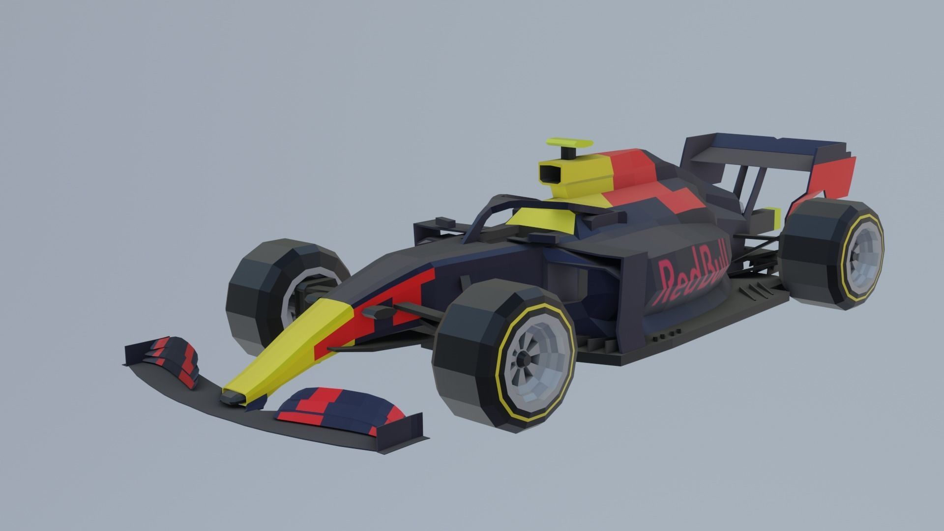 F1 cars 2021 pack Low-poly 3D model_9