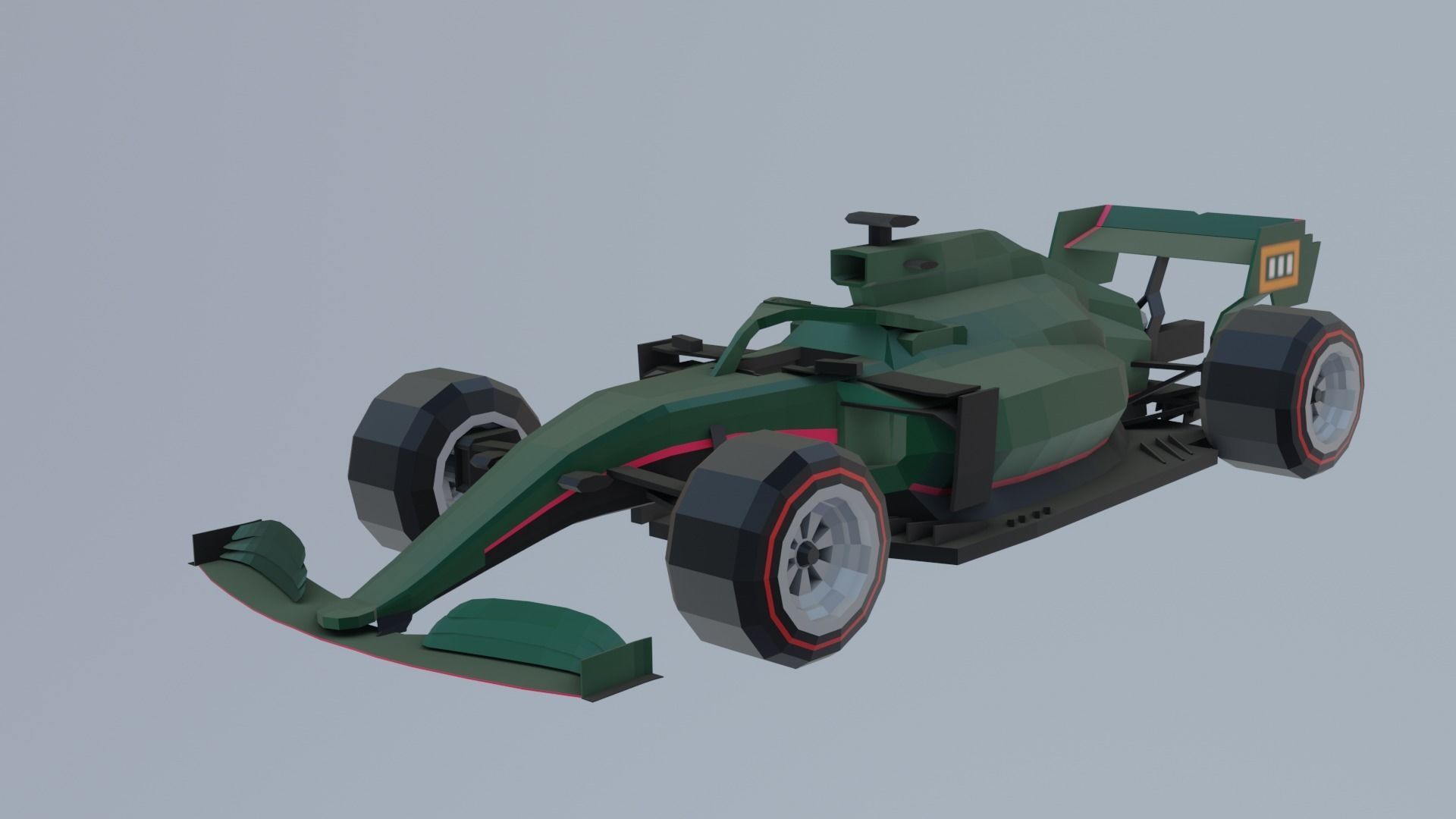 F1 cars 2021 pack Low-poly 3D model_10