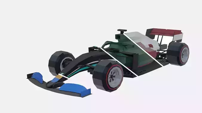 F1 cars 2021 pack Low-poly 3D model