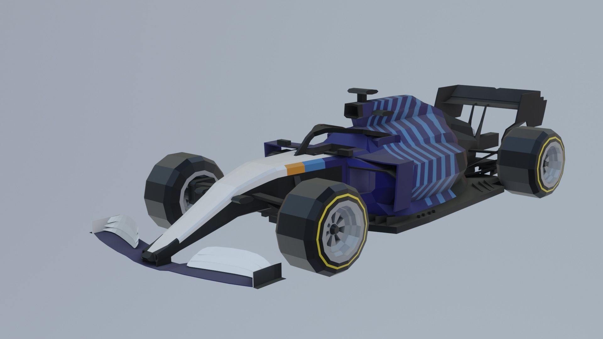 F1 cars 2021 pack Low-poly 3D model_4