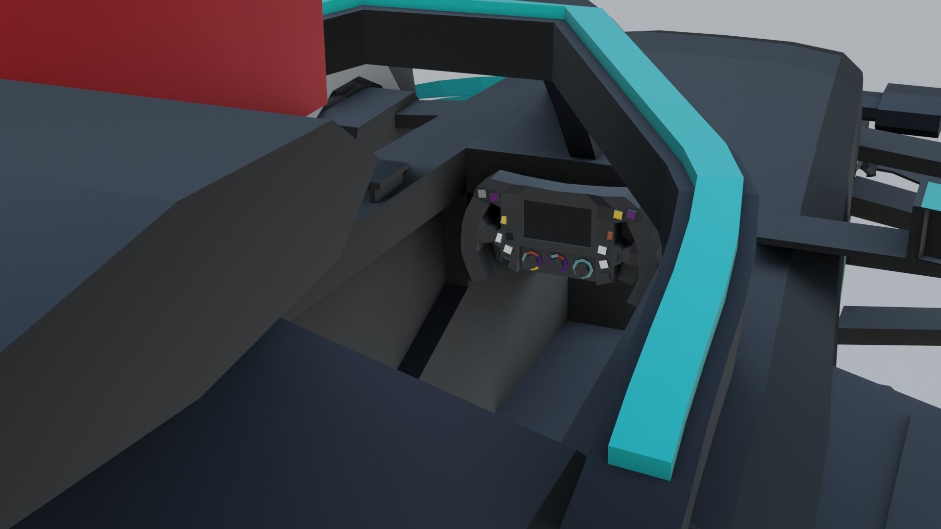 F1 cars 2021 pack Low-poly 3D model_11