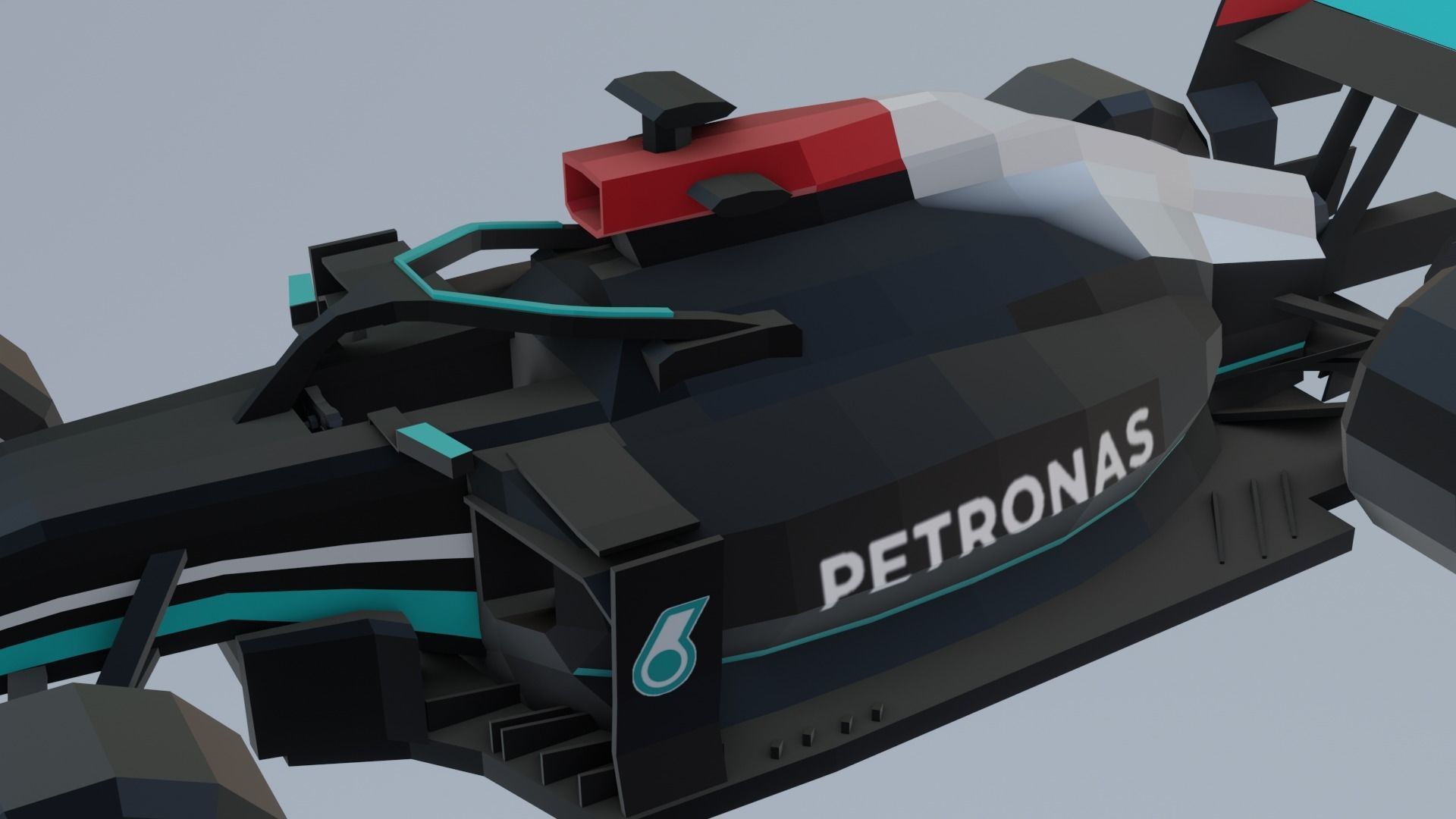 F1 cars 2021 pack Low-poly 3D model_21
