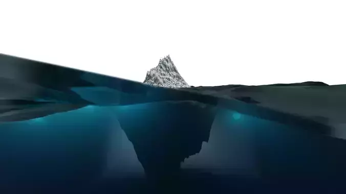 Ocean model with an ice berg